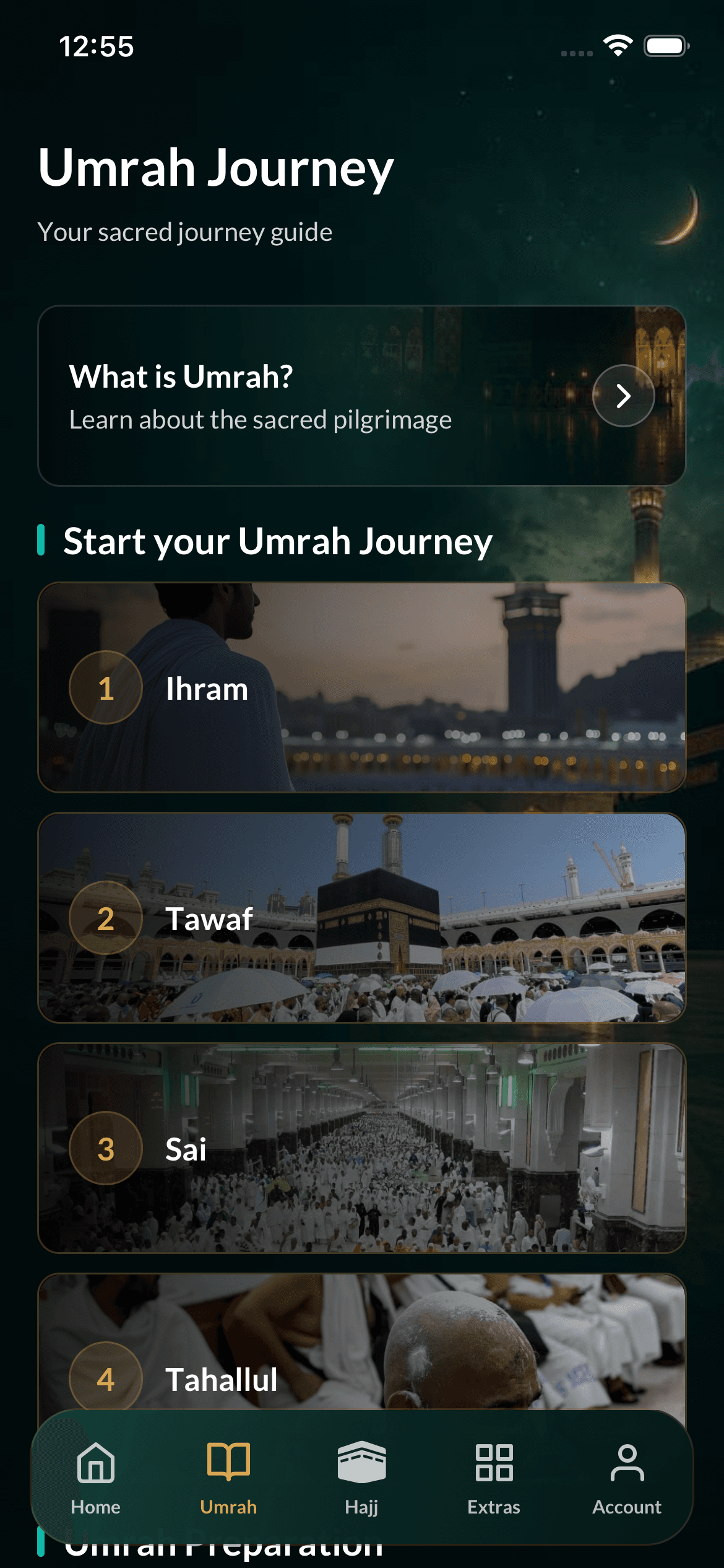 Umrah app screen